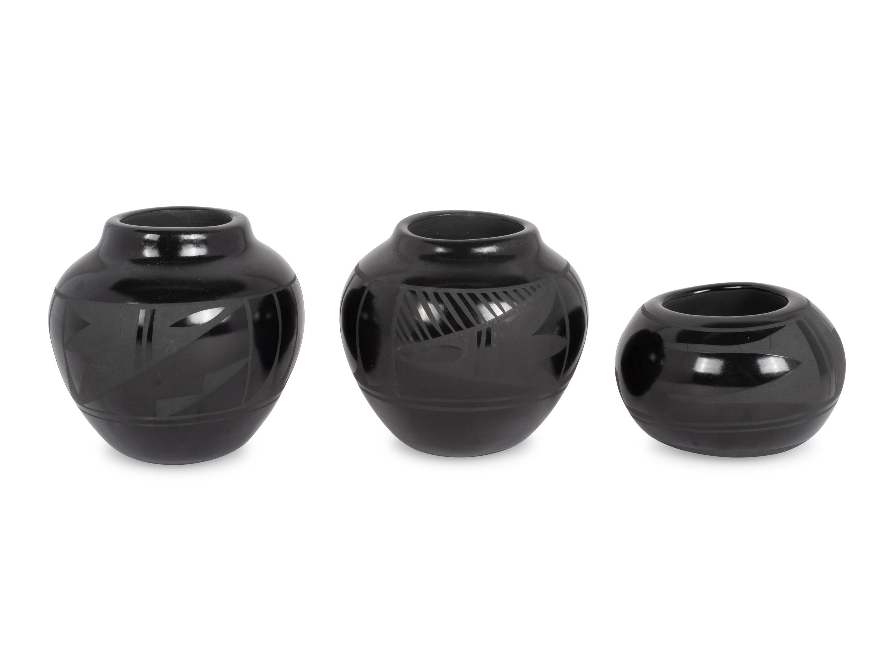 Navajo Blackware Pottery Vessels