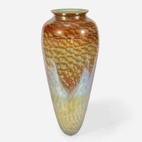 Tiffany Studios (American, active 1878-1932) A Hanging Decorated Favrile Glass Shade, New York, circa 1905