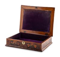 A William and Mary Oysterwood and Floral Marquetry Lace Box