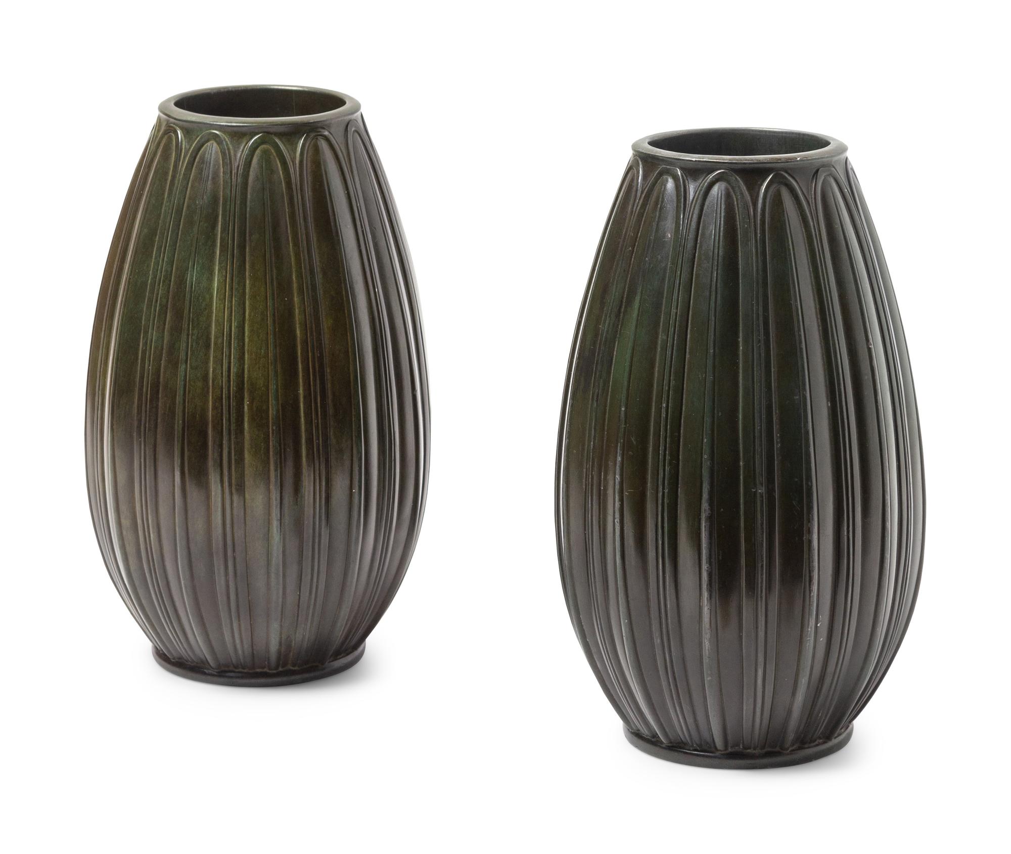 Pair of Vases, c. 1930 Guldsmedsaktiebolaget (GAB), Sweden