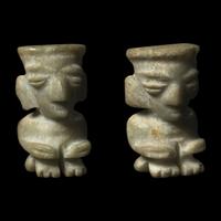 Two Mixtec Stone Penate Figures