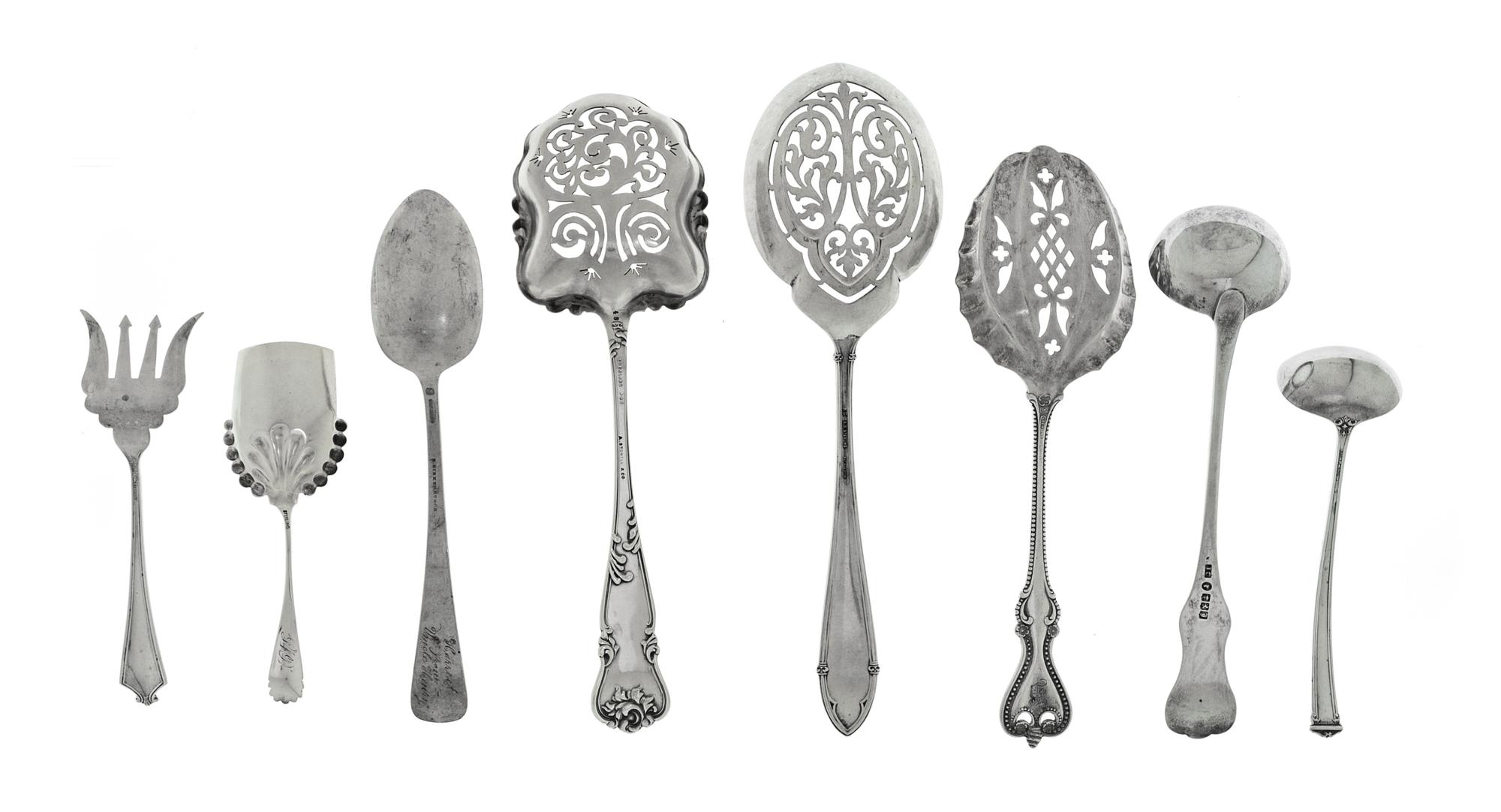 An Assorted Group of Silver Serving Pieces