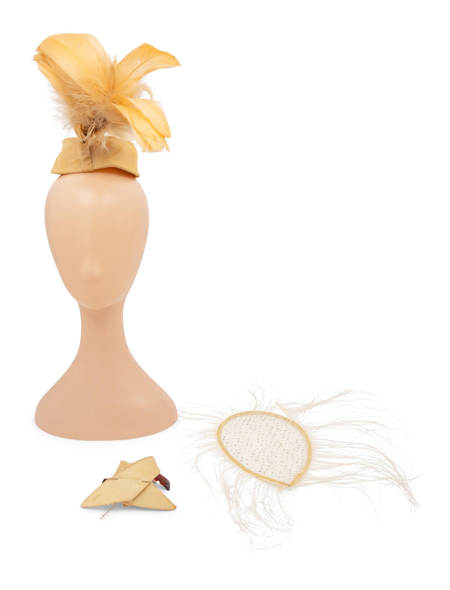 William J. Plumed Cap & Fascinator Pieces
