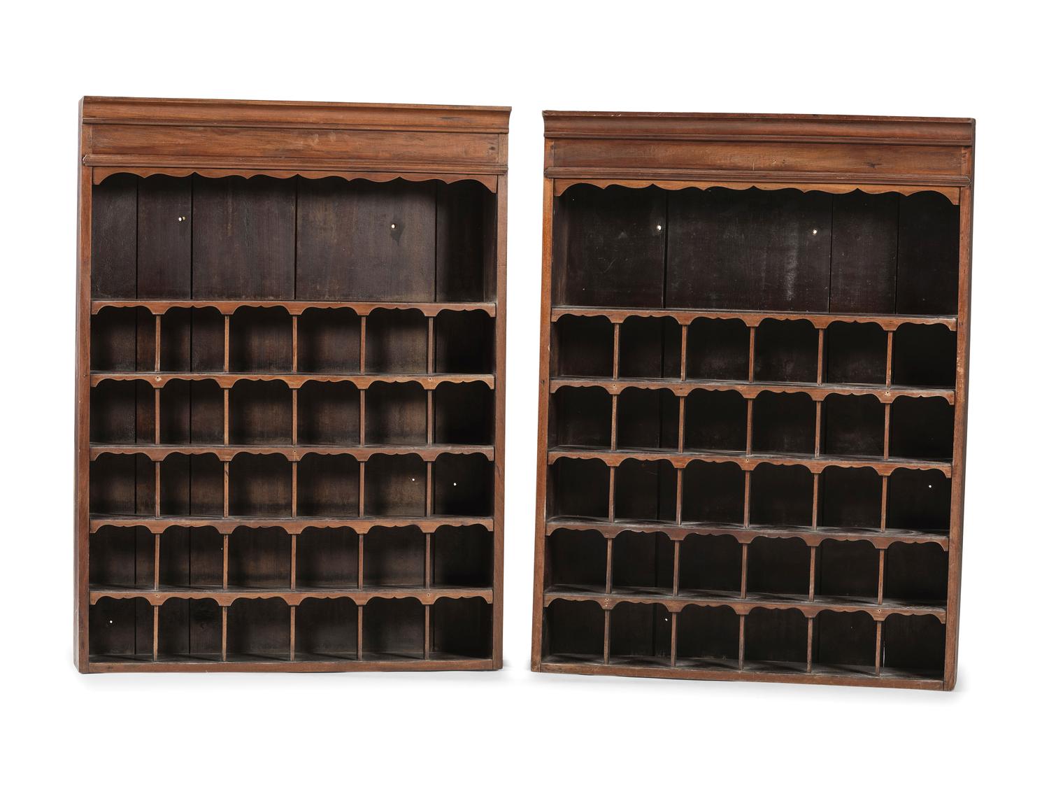 A Pair of Hanging Shaving Mug Racks