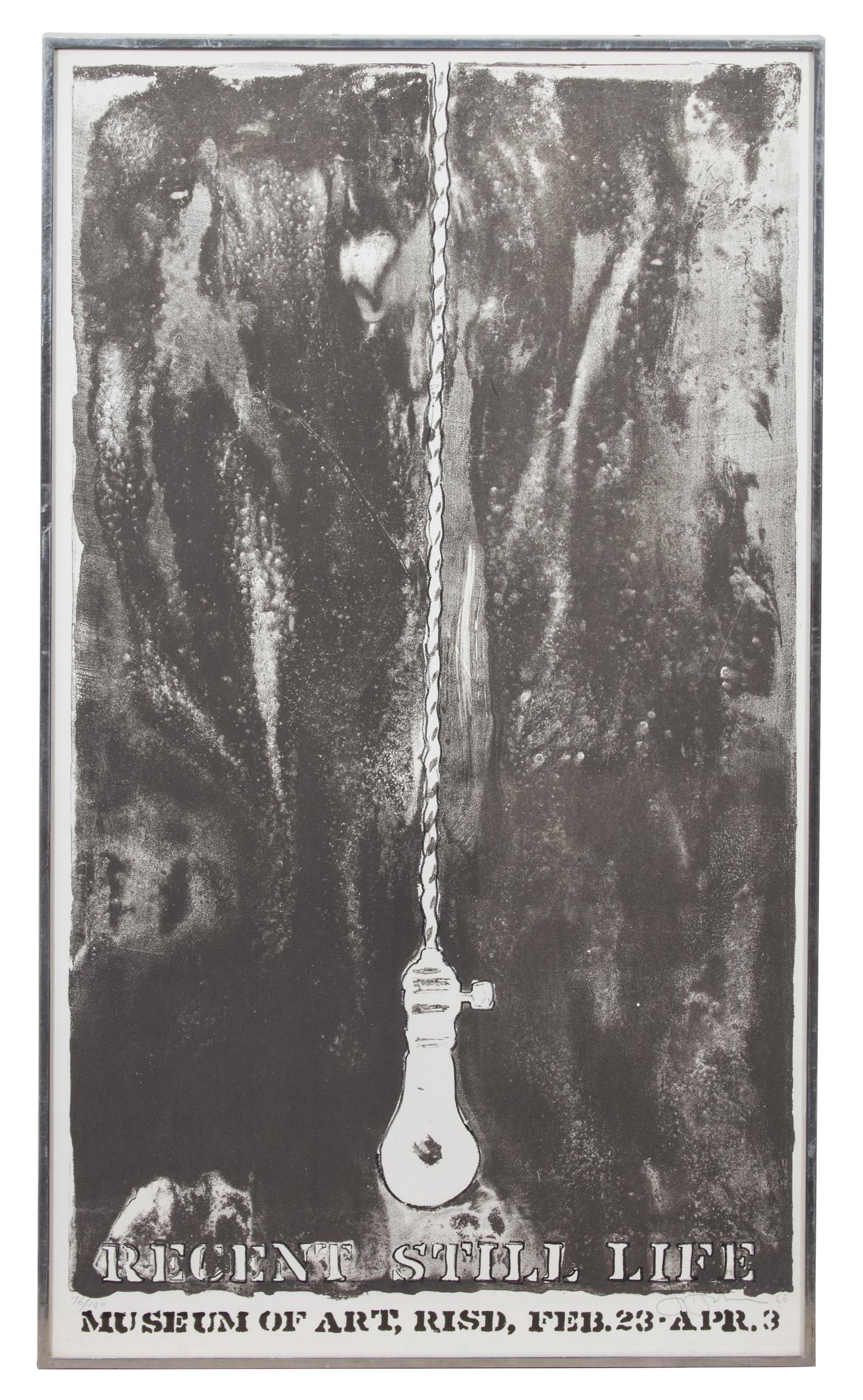 Jasper Johns, (American, b. 1930), Exhibition Poster for Regent Still Life at RISD Museum of Art