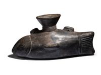 A Chimu Blackware Fish Vessel