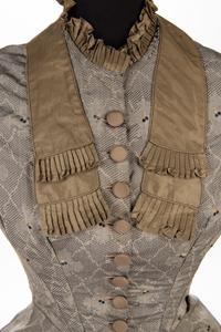Two Silk Taffeta Evening Bodices, 1880s