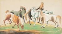 A Collection of Twelve Chinese Zoological Ink and Color Pith Paintings