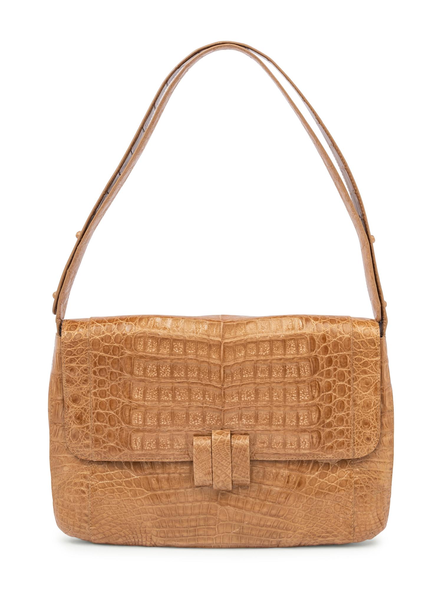 Nancy Gonzalez Brown Crocodile Bag, 2000s