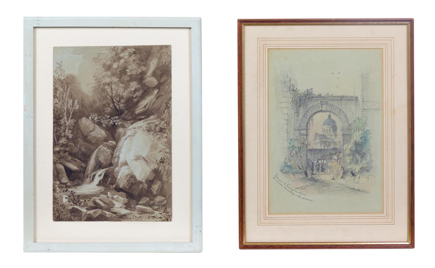 four watercolors, ,