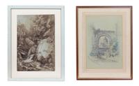 four watercolors, ,