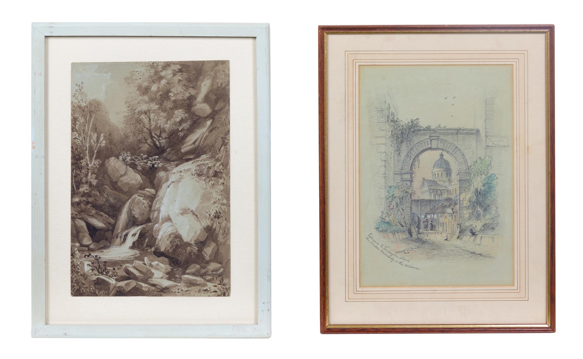 four watercolors, ,