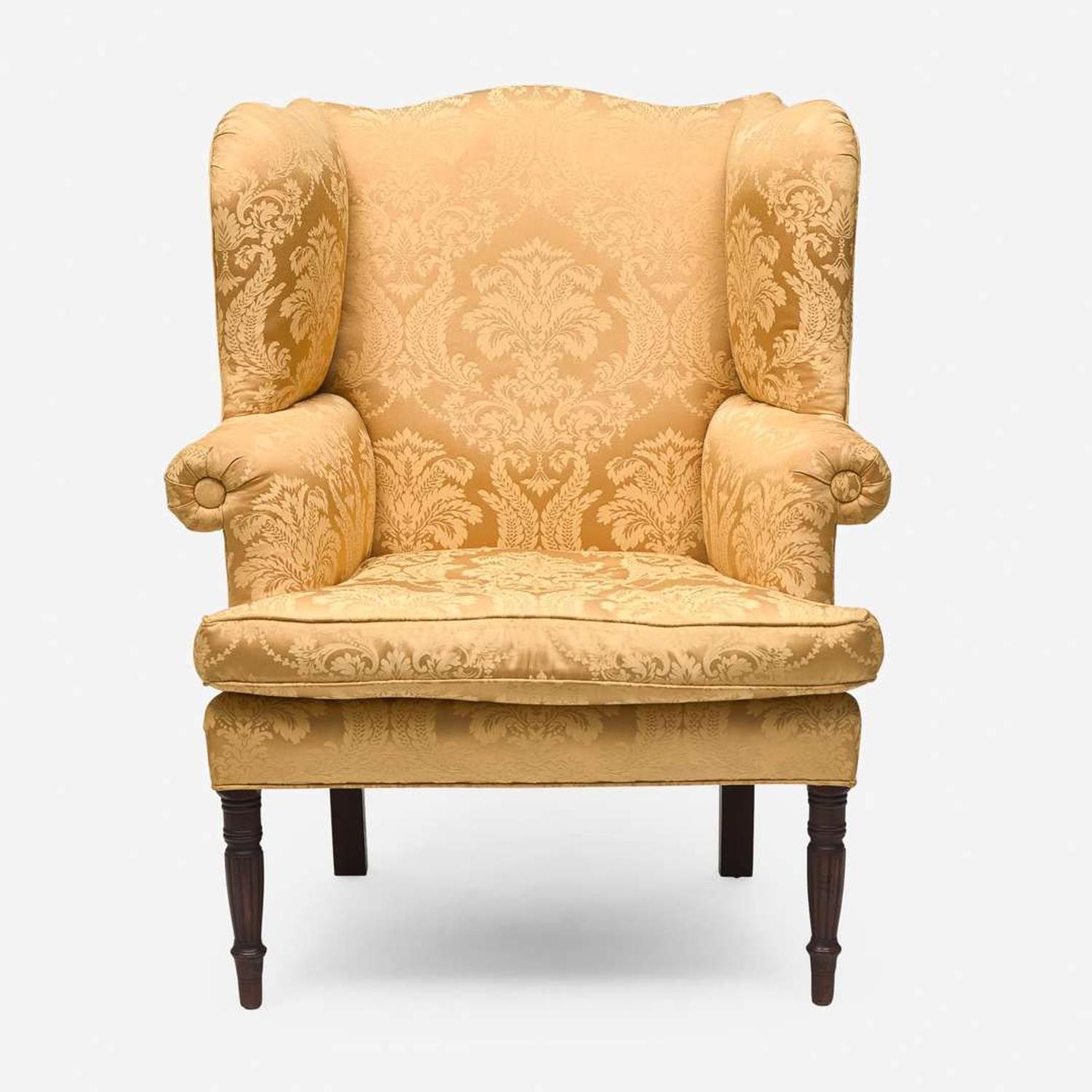A Federal carved mahogany easy chair circa 1810