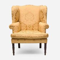A Federal carved mahogany easy chair circa 1810