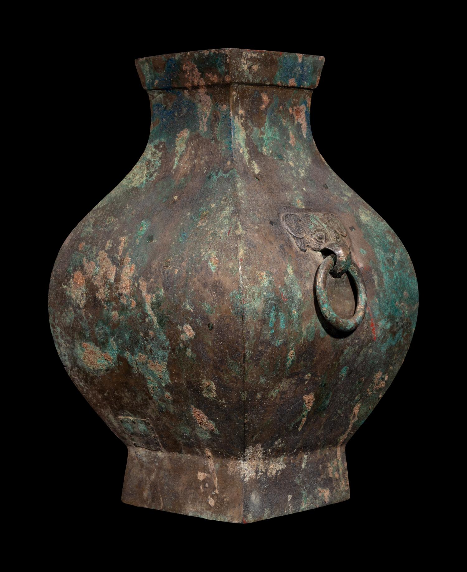 A Chinese Bronze Archaistic Vessel, Fanghu