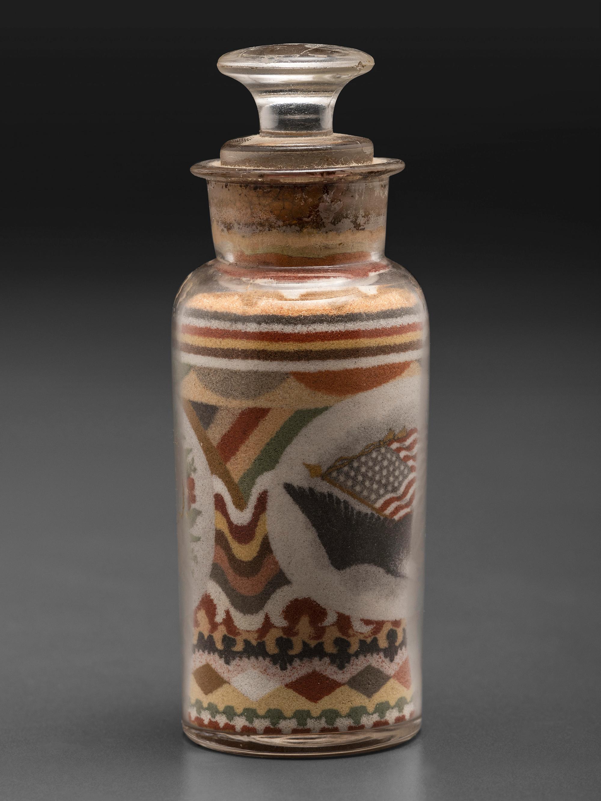 An Andrew Clemens (American, 1857-1894) Eagle Sand Bottle