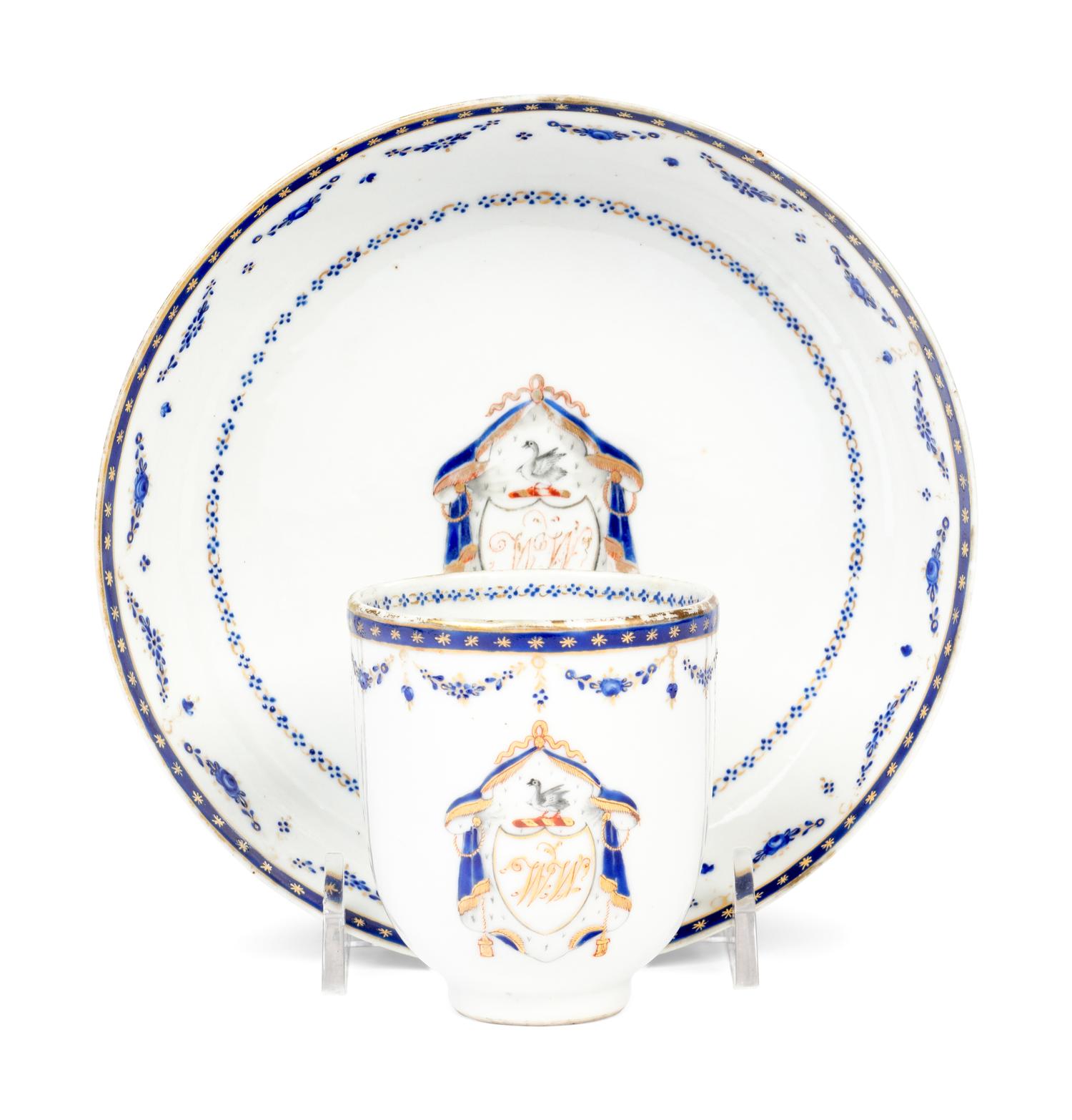 A Group of Chinese Export Armorial Porcelain