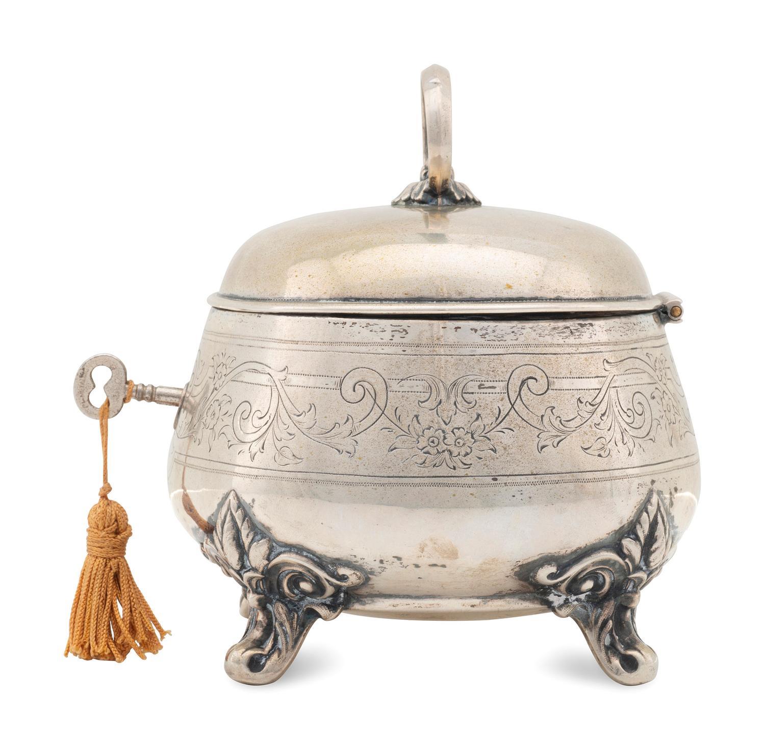 A Silver Tea Caddy