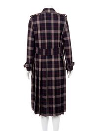 Gucci Wool Plaid Trench Coat