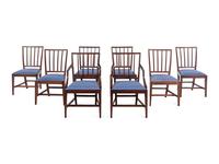 A Set of Eight George III Mahogany Dining Chairs