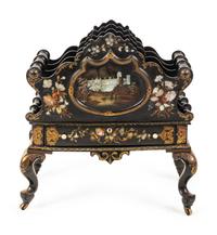 A Victorian Papier-Mache Canterbury