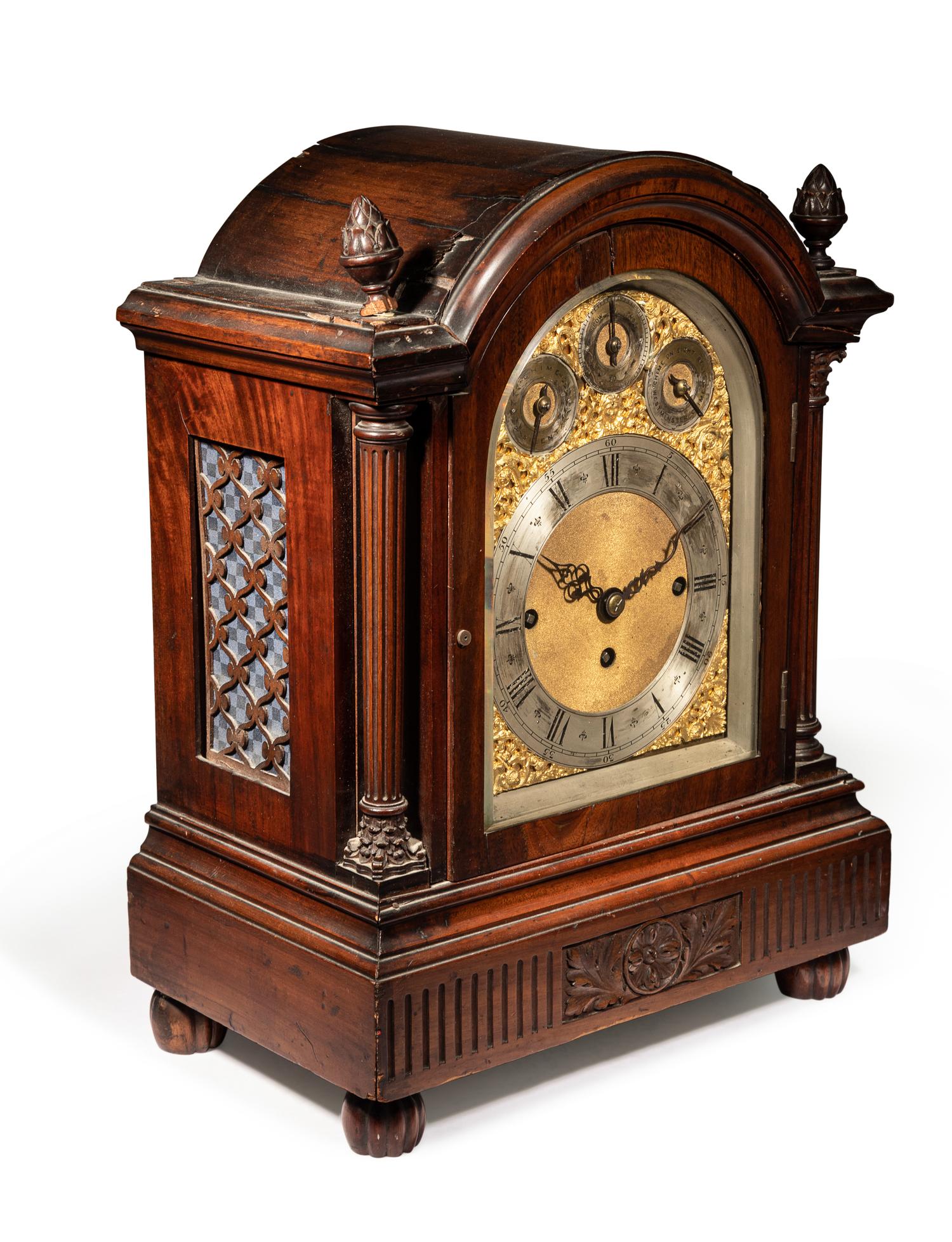 A George III Mahogany Bracket Clock