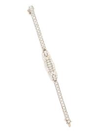 ART DECO, PLATINUM AND DIAMOND BRACELET