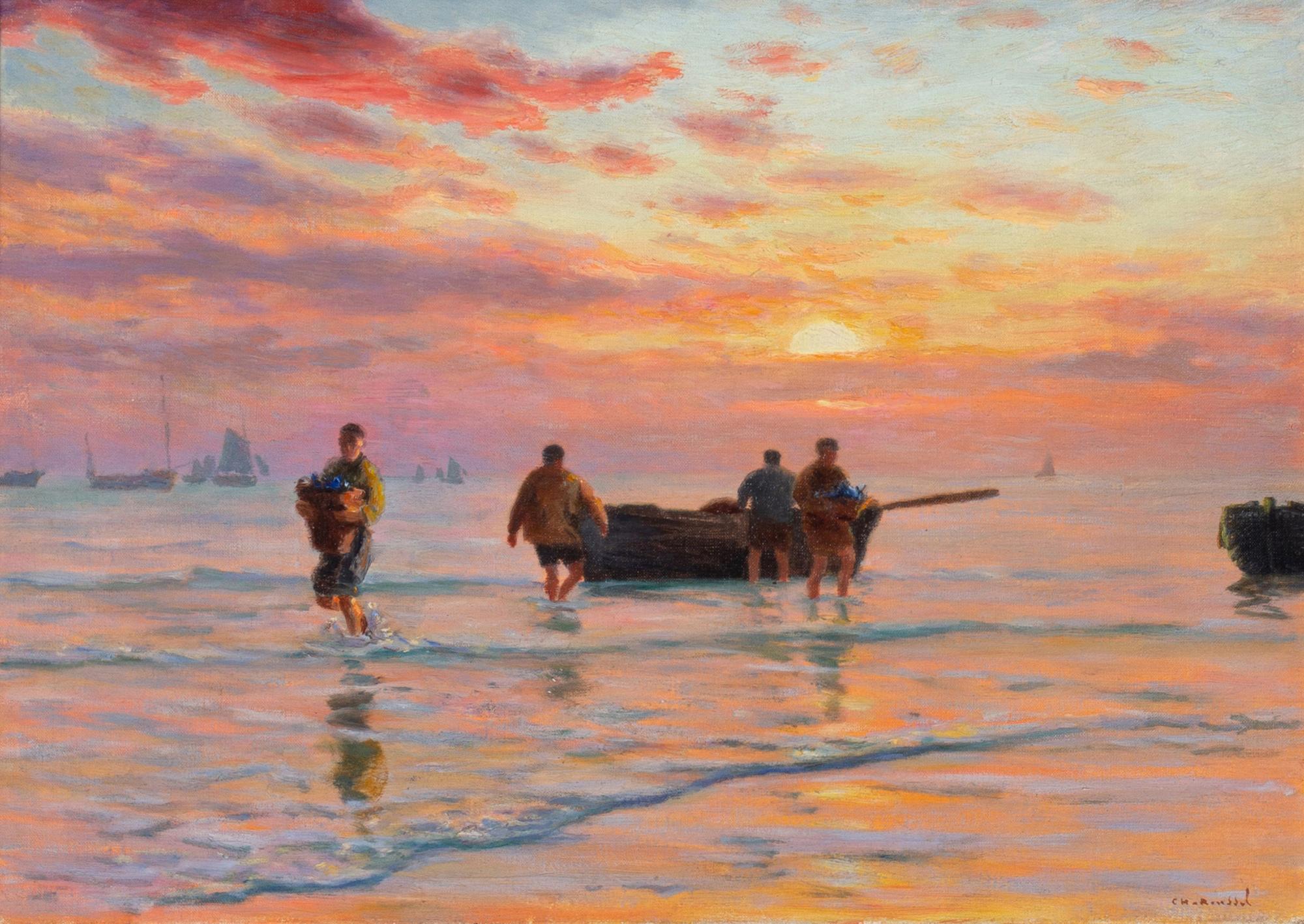 Unloading the Fish at Sunset , 1904
