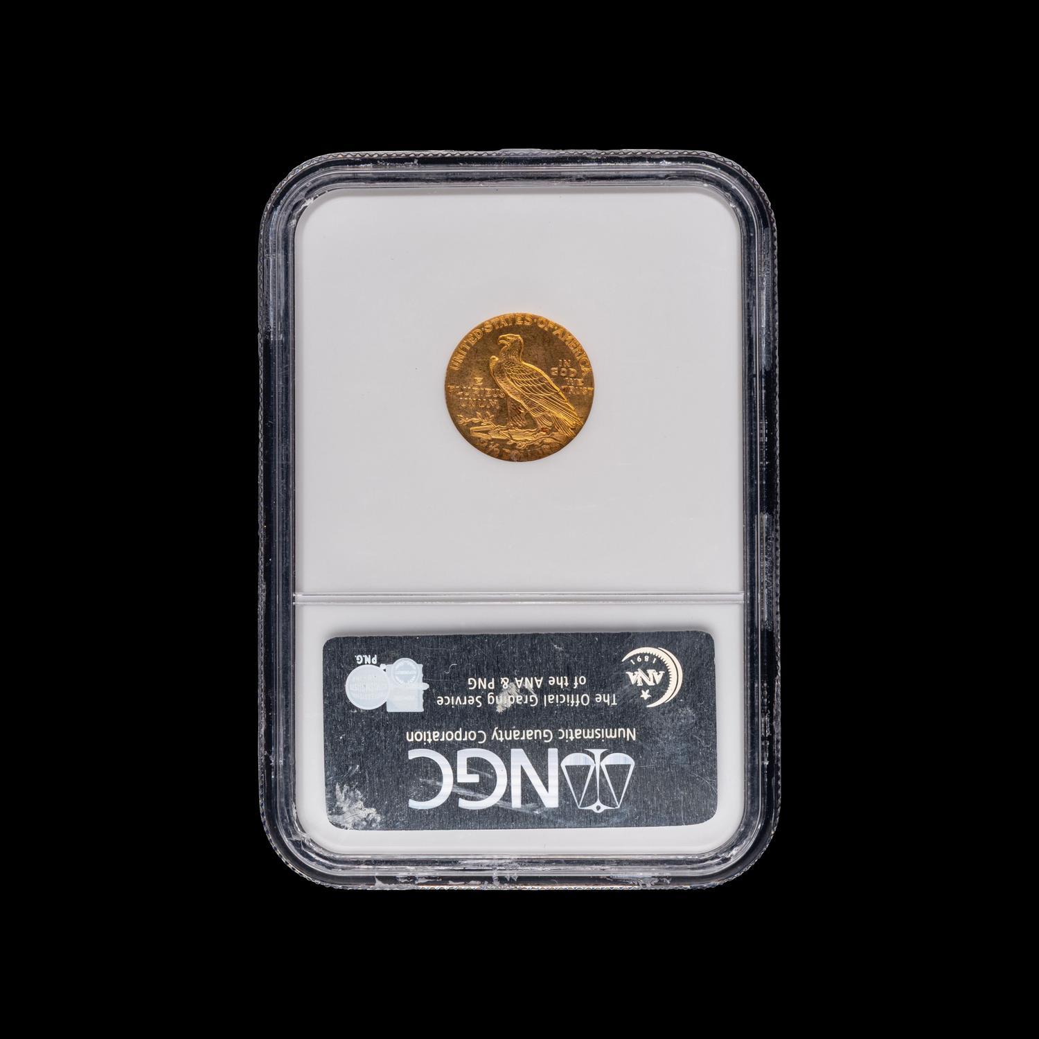 A 1927 Indian Head $2.50 Gold Coin [NGC MS63]