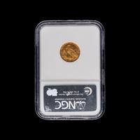A 1927 Indian Head $2.50 Gold Coin [NGC MS63]