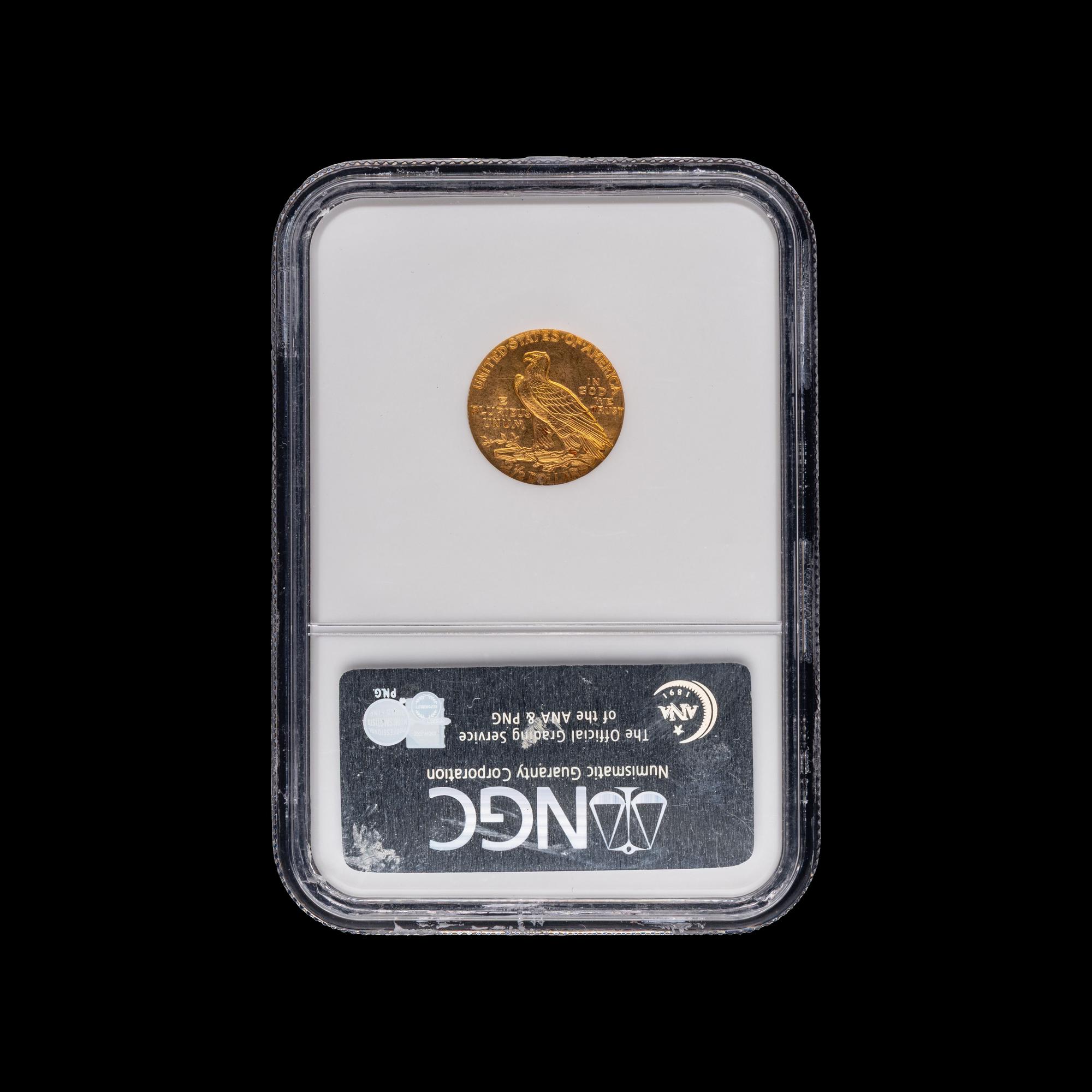 A 1927 Indian Head $2.50 Gold Coin [NGC MS63]