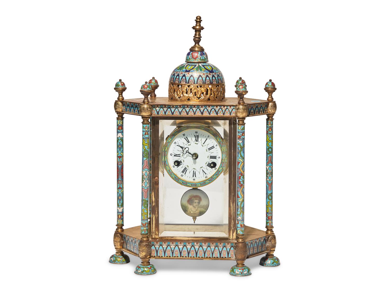 A Chinese Cloisonne Enamel Clock