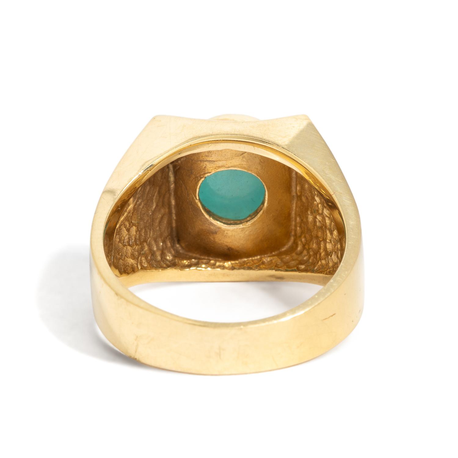 YELLOW GOLD AND TOURMALINE RING