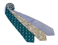 A Group of Three Hermes Silk Ties, 3.15" wide.