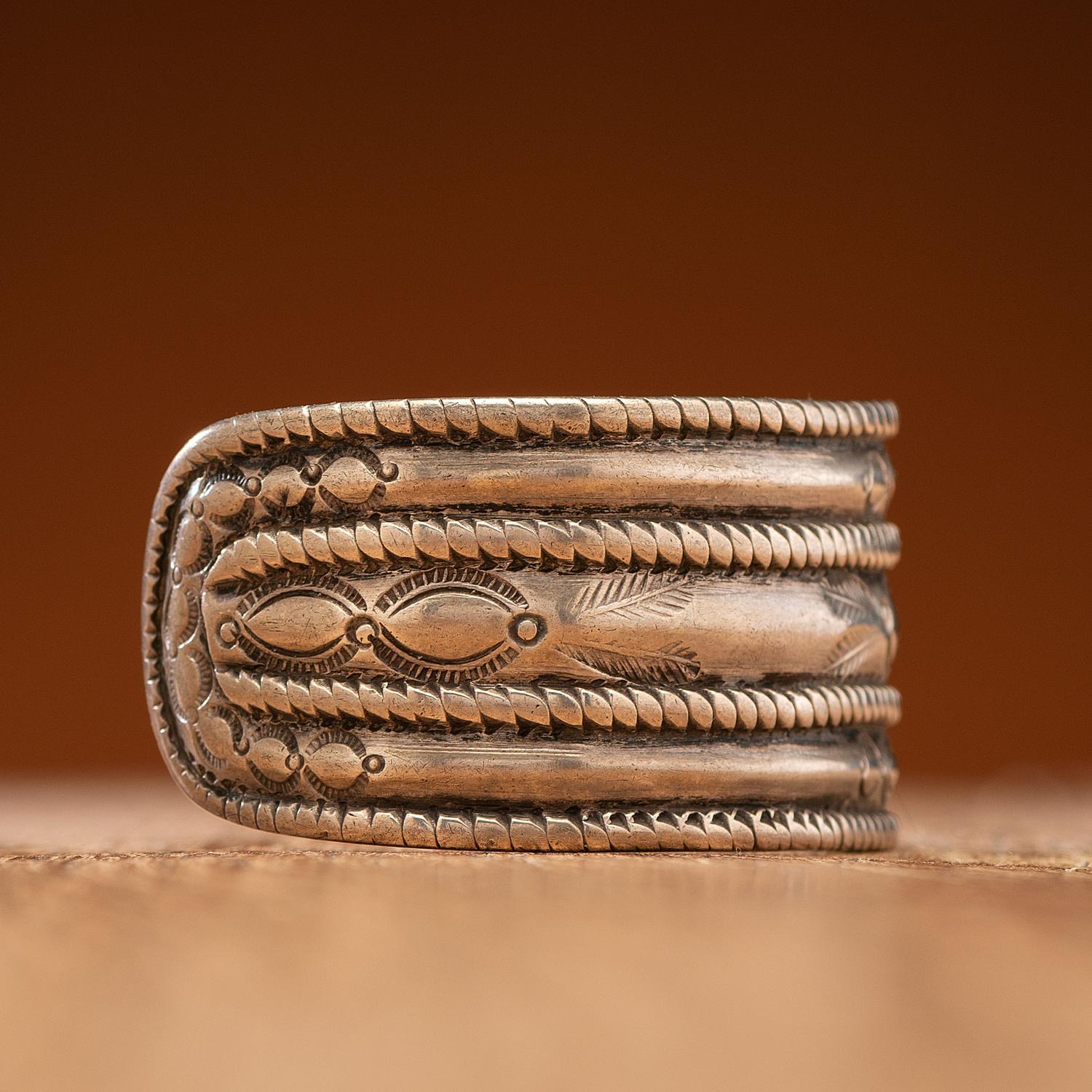 Navajo Stamped Ingot Cuff Bracelet