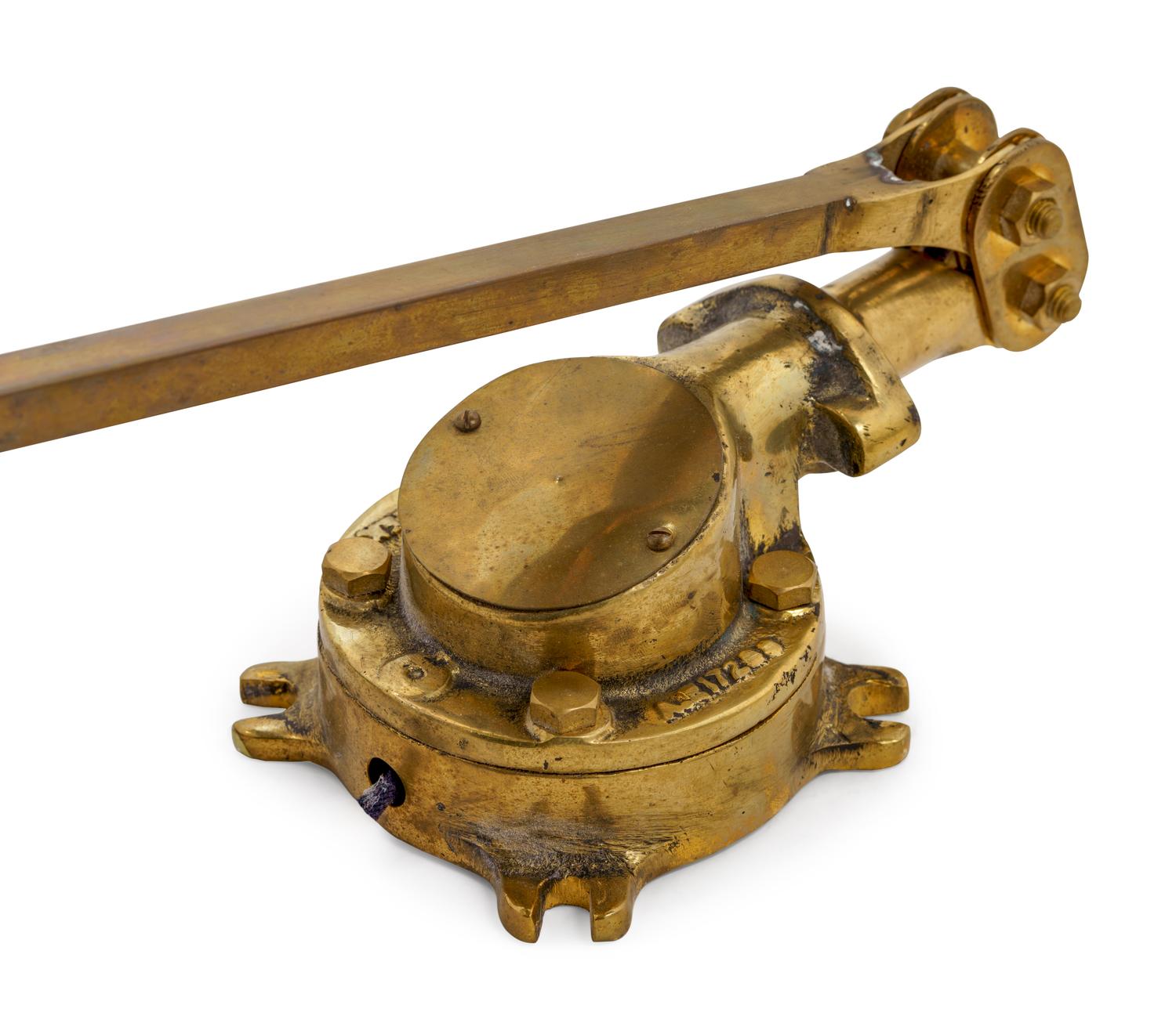 A Pair of Articulated Brass Ship's Lights