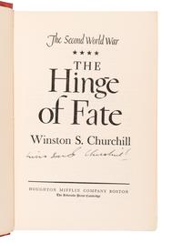 CHURCHILL, Winston S. (1874-1965). The Second World War: The Hinge of Fate . Boston: Houghton Mifflin, 1950.