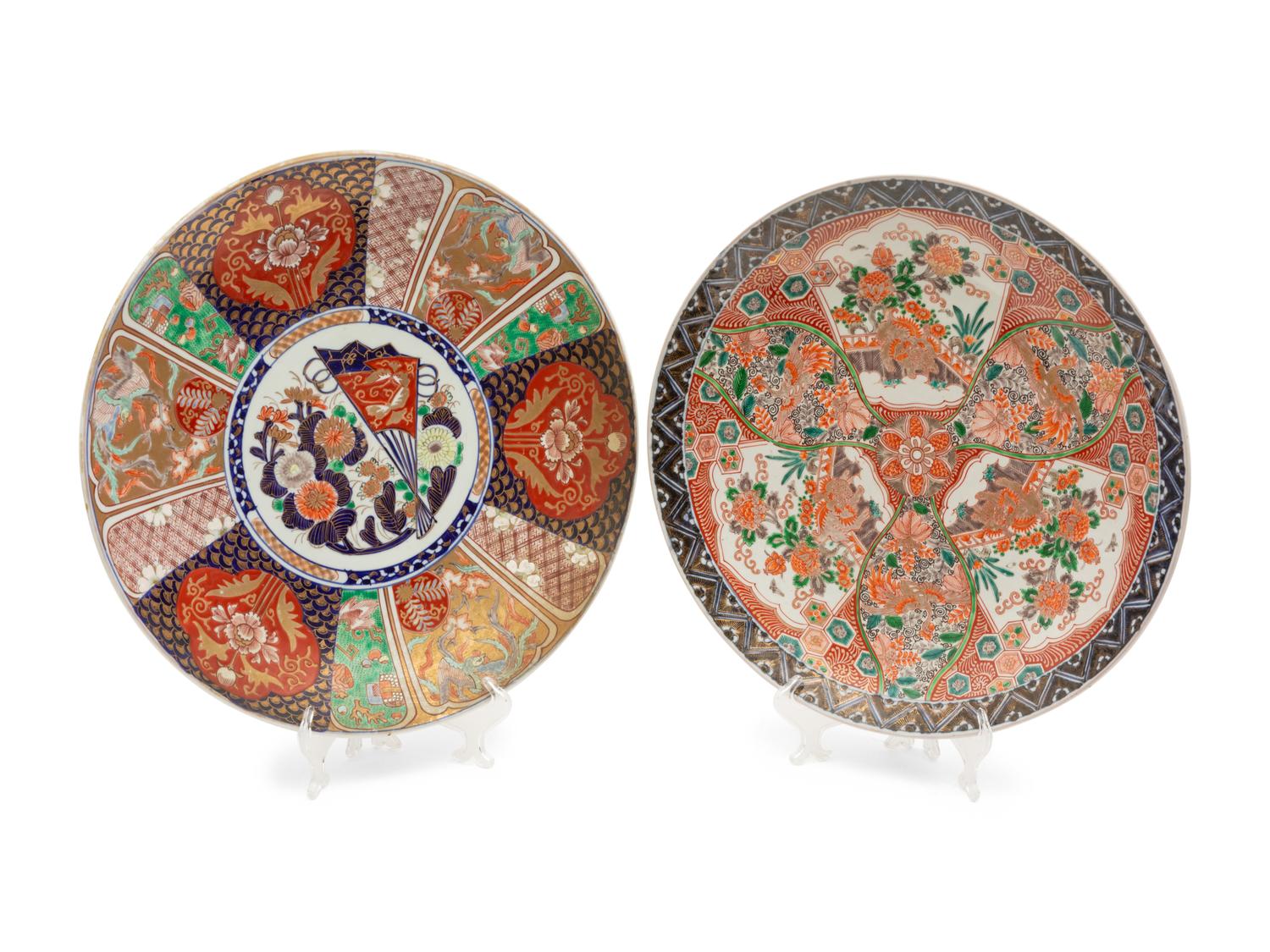 Four Japanese Imari Porcelain Chargers