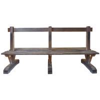 A Double Sided Wood Bench 102" W x 24" D x 39" H — Italy, 20th Century