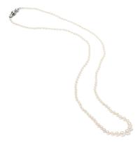 A Single Strand Graduated Natural Pearl Necklace, 3.25 dwts.