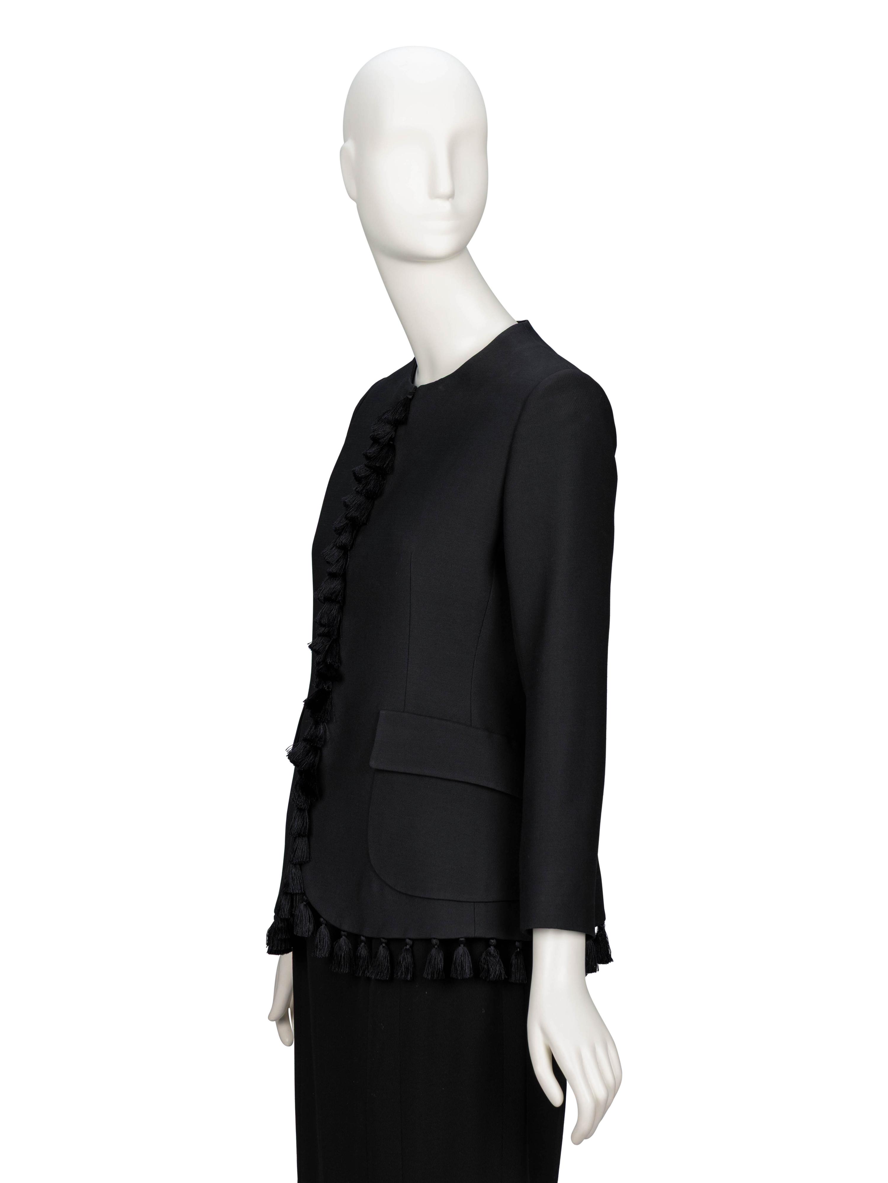 Christian Dior, Black Tassel-Trimmed Jacket