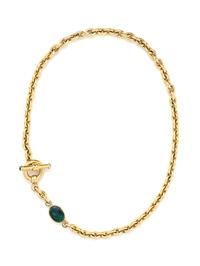 YELLOW GOLD CABLE CHAIN WITH DOUBLE-SIDED INTAGLIO