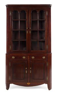 A Federal Mahogany Corner Cabinet — CIRCA 1800
