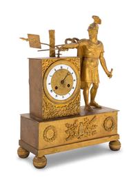 An Empire Gilt Bronze Mantel Clock