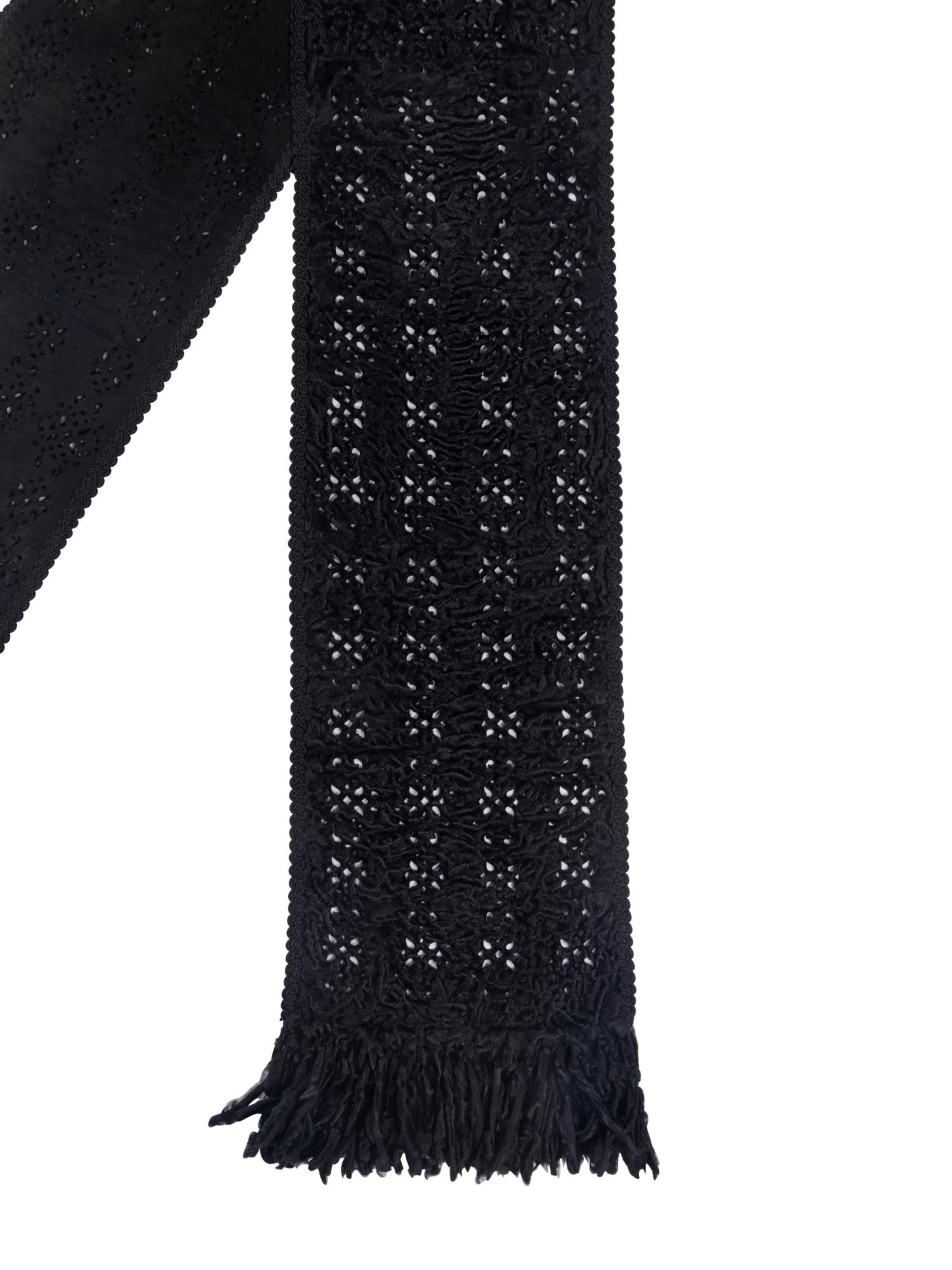 Fringed Broadtail Lamb Fur Scarf, Attributed To J. Mendel