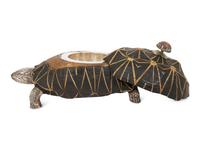 An Anthony Redmile Silver-Plate, Resin and Hardstone Sculpted Tortoise Box