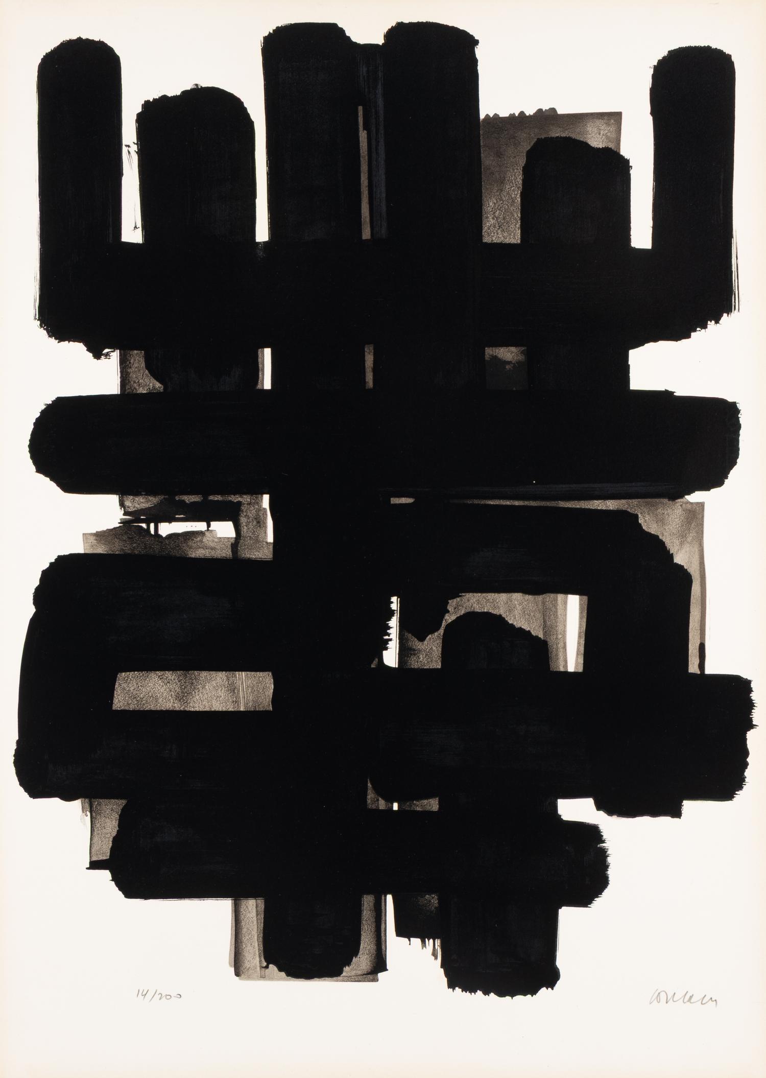 Pierre Soulages (French, 1919–2022) — Lithographie No.3 , 1957