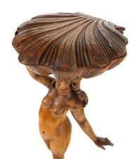 A Venetian Carved Walnut Figural Dressing Stand