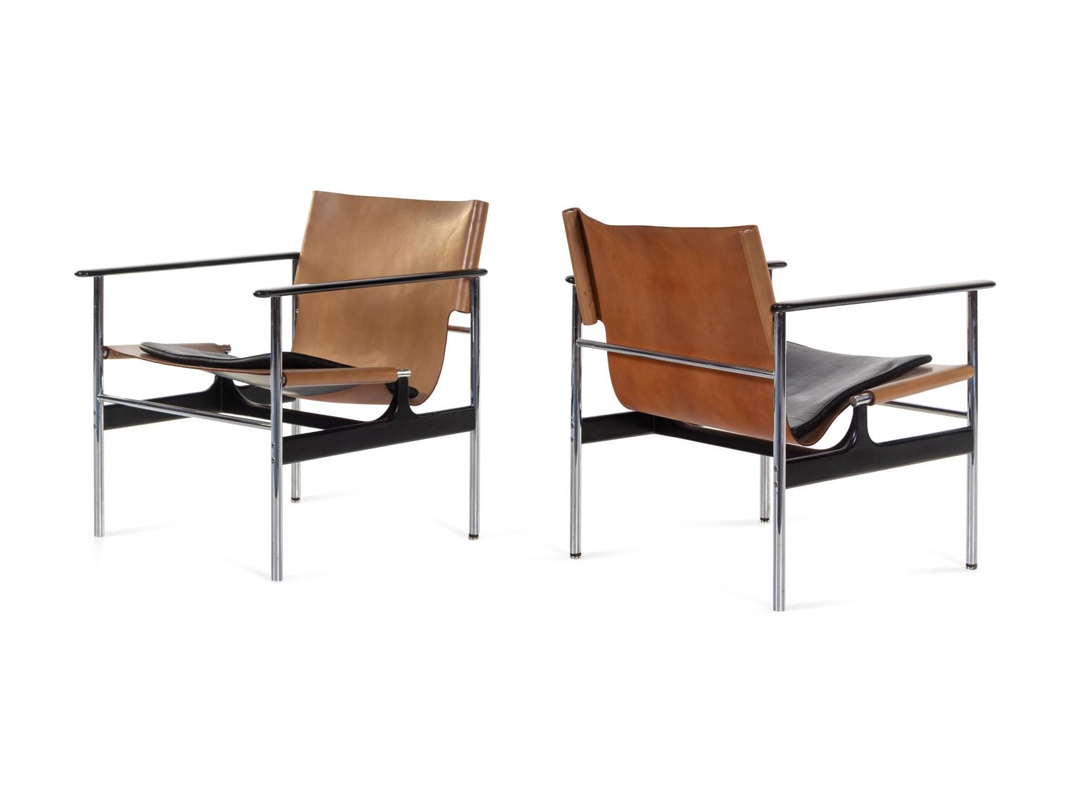 Pair of Sling Chairs, model 657, Knoll, USA