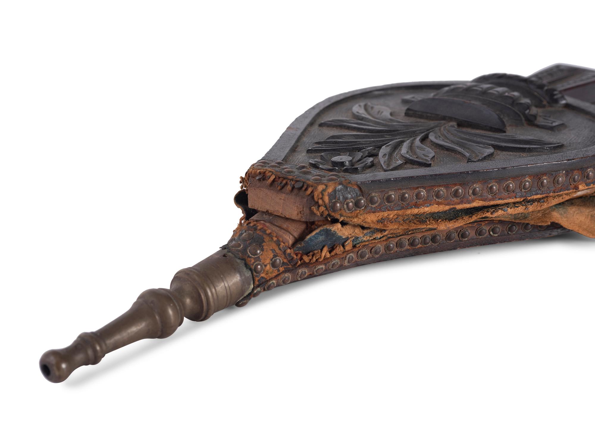 A Pair of Carved Wood Bellows